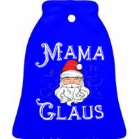 Mama Claus Matching Family Christmas Outfit Xmas Mom Gift Ceramic Bell Ornament