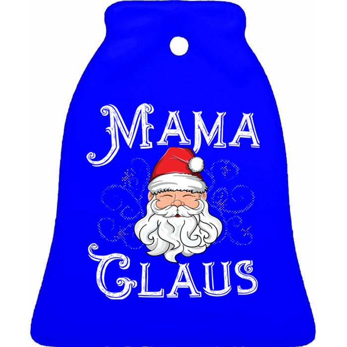 Mama Claus Matching Family Christmas Outfit Xmas Mom Gift Ceramic Bell Ornament