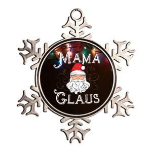 Mama Claus Matching Family Christmas Outfit Xmas Mom Gift Metallic Star Ornament