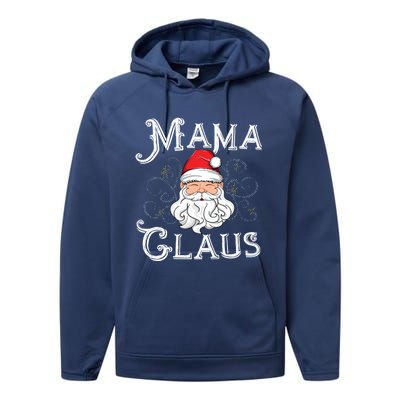 Mama Claus Matching Family Christmas Outfit Xmas Mom Gift Performance Fleece Hoodie