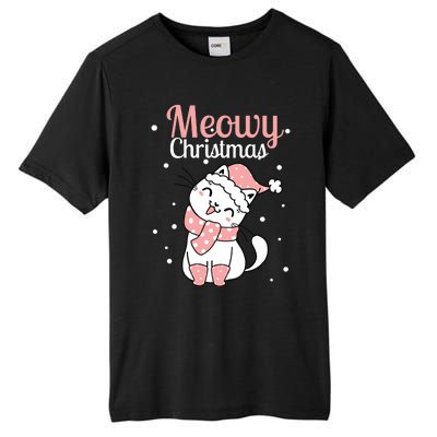 Meowy Catmas Meowy Xmas Winter Holidays Reindeer Cat Lovers Tall Fusion ChromaSoft Performance T-Shirt