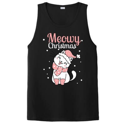 Meowy Catmas Meowy Xmas Winter Holidays Reindeer Cat Lovers PosiCharge Competitor Tank