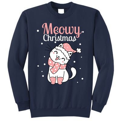 Meowy Catmas Meowy Xmas Winter Holidays Reindeer Cat Lovers Sweatshirt