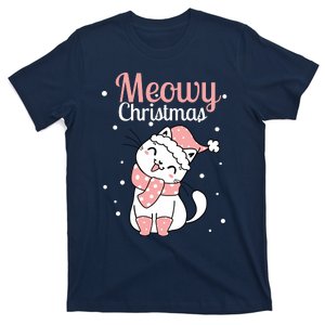 Meowy Catmas Meowy Xmas Winter Holidays Reindeer Cat Lovers T-Shirt