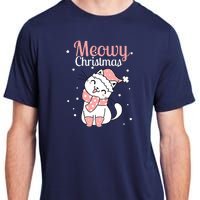 Meowy Catmas Meowy Xmas Winter Holidays Reindeer Cat Lovers Adult ChromaSoft Performance T-Shirt