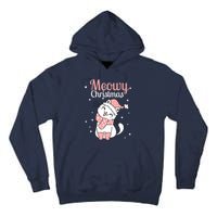 Meowy Catmas Meowy Xmas Winter Holidays Reindeer Cat Lovers Tall Hoodie