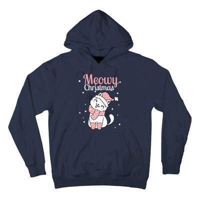 Meowy Catmas Meowy Xmas Winter Holidays Reindeer Cat Lovers Tall Hoodie