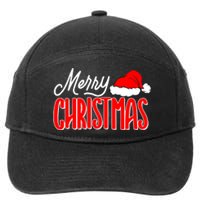 Merry Christmas Matching Family Christmas Santa Hat Pajamas 7-Panel Snapback Hat