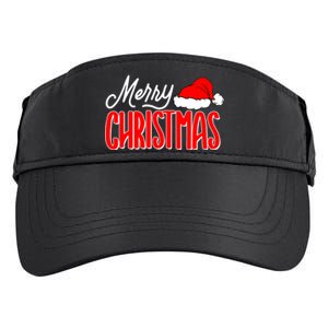 Merry Christmas Matching Family Christmas Santa Hat Pajamas Adult Drive Performance Visor