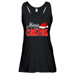 Merry Christmas Matching Family Christmas Santa Hat Pajamas Ladies Essential Flowy Tank