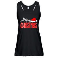 Merry Christmas Matching Family Christmas Santa Hat Pajamas Ladies Essential Flowy Tank