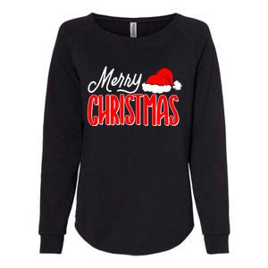 Merry Christmas Matching Family Christmas Santa Hat Pajamas Womens California Wash Sweatshirt