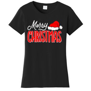 Merry Christmas Matching Family Christmas Santa Hat Pajamas Women's T-Shirt