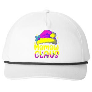 Mamaw Claus Matching Family Pajamas Funny Christmas Party Gift Snapback Five-Panel Rope Hat