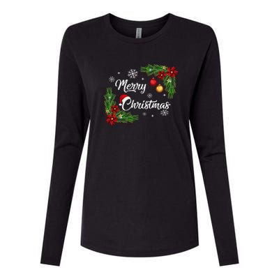 Merry Christmas Womens Cotton Relaxed Long Sleeve T-Shirt