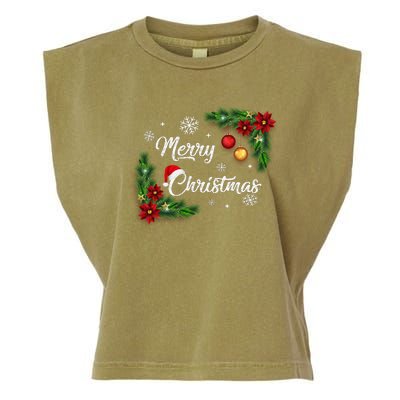 Merry Christmas Garment-Dyed Women's Muscle Tee