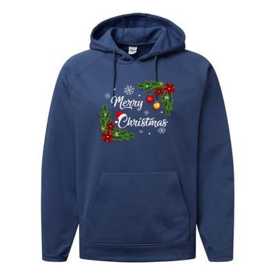 Merry Christmas Performance Fleece Hoodie