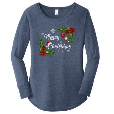 Merry Christmas Women's Perfect Tri Tunic Long Sleeve Shirt