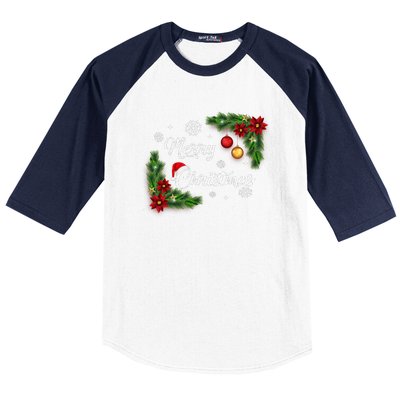 Merry Christmas Baseball Sleeve Shirt