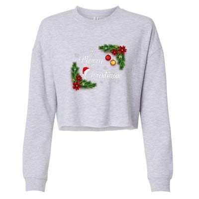 Merry Christmas Cropped Pullover Crew