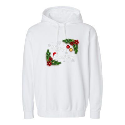 Merry Christmas Garment-Dyed Fleece Hoodie