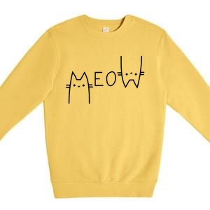 Meow Cat Meow Kitty Premium Crewneck Sweatshirt