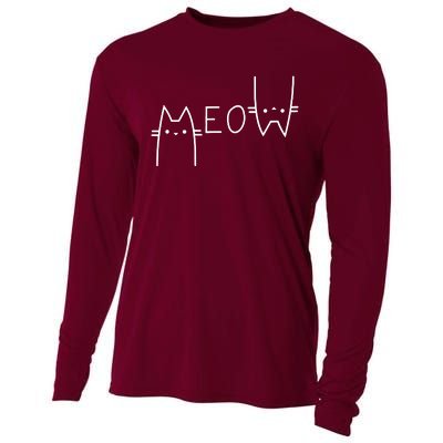 Meow Cat Meow Kitty Cooling Performance Long Sleeve Crew