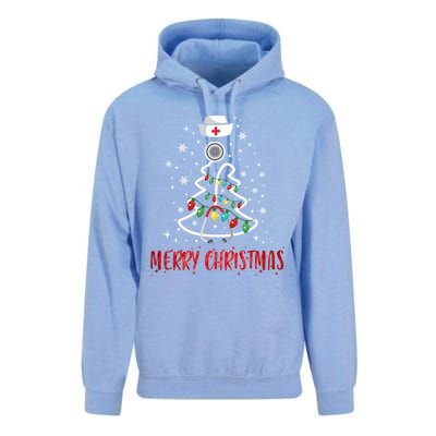 Merry Christmas Nurse Gift Stethoscope Tree Lights Xmas Meaningful Gift Unisex Surf Hoodie