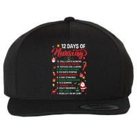 Merry Christmas Nurse Xmas 12 Days Of Nursing Pajamas Women Wool Snapback Cap