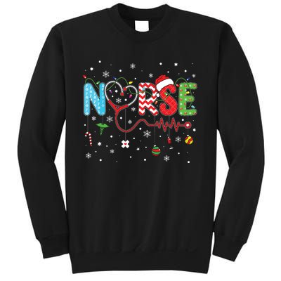 Merry Christmas Nurse Xmas Scrub Nurse Christmas Pattern Sweatshirt