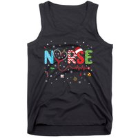 Merry Christmas Nurse Xmas Scrub Nurse Christmas Pattern Tank Top