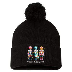 Merry Christmas Nutcracker Ballet Festive Xmas Pom Pom 12in Knit Beanie