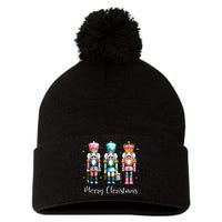 Merry Christmas Nutcracker Ballet Festive Xmas Pom Pom 12in Knit Beanie