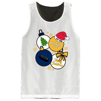 Merry Christmas Nashville Hockey Est 1998 Mesh Reversible Basketball Jersey Tank