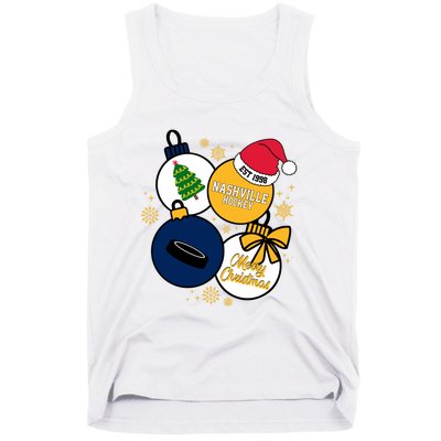 Merry Christmas Nashville Hockey Est 1998 Tank Top