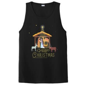 Merry Christmas Nativity Scene North Star Jesus Great Gift PosiCharge Competitor Tank