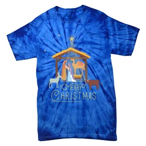 Merry Christmas Nativity Scene North Star Jesus Great Gift Tie-Dye T-Shirt