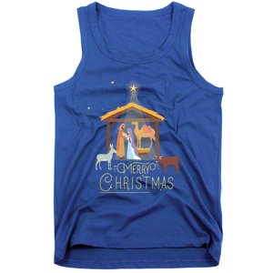 Merry Christmas Nativity Scene North Star Jesus Great Gift Tank Top