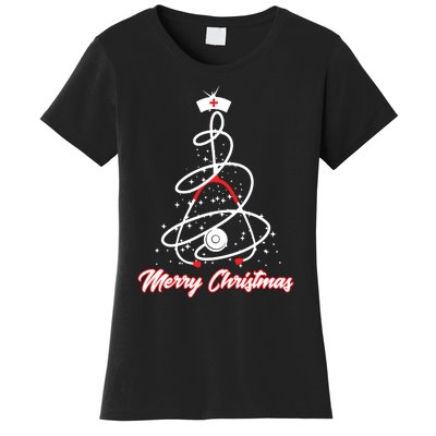 Merry Christmas Nurse Yuletide Practitioners Cute Gift Women's T-Shirt