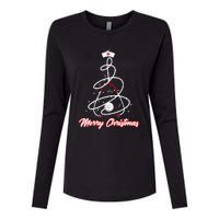 Merry Christmas Nurse Yuletide Practitioners Cute Gift Womens Cotton Relaxed Long Sleeve T-Shirt