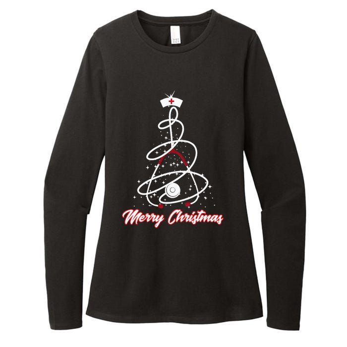 Merry Christmas Nurse Yuletide Practitioners Cute Gift Womens CVC Long Sleeve Shirt