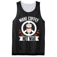 Make Coffee Not War Coffee Bean Barista Drinking  Mesh Reversible Basketball Jersey Tank