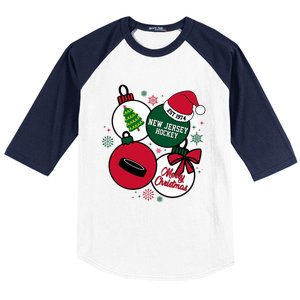 Merry Christmas New Jersey Hockey Est 1974 Baseball Sleeve Shirt