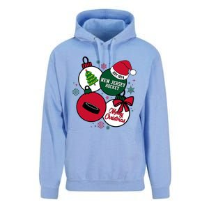 Merry Christmas New Jersey Hockey Est 1974 Unisex Surf Hoodie