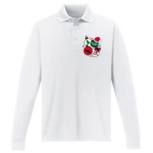 Merry Christmas New Jersey Hockey Est 1974 Performance Long Sleeve Polo