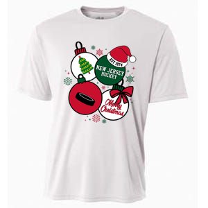 Merry Christmas New Jersey Hockey Est 1974 Cooling Performance Crew T-Shirt