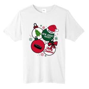 Merry Christmas New Jersey Hockey Est 1974 Tall Fusion ChromaSoft Performance T-Shirt