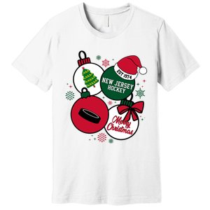 Merry Christmas New Jersey Hockey Est 1974 Premium T-Shirt