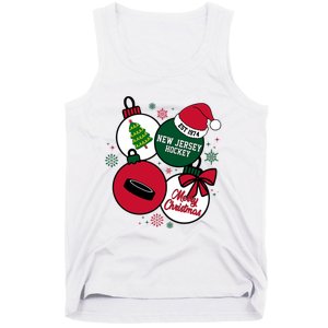 Merry Christmas New Jersey Hockey Est 1974 Tank Top