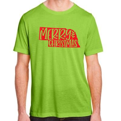 Merry Christmas Nebraska Tank Top Adult ChromaSoft Performance T-Shirt